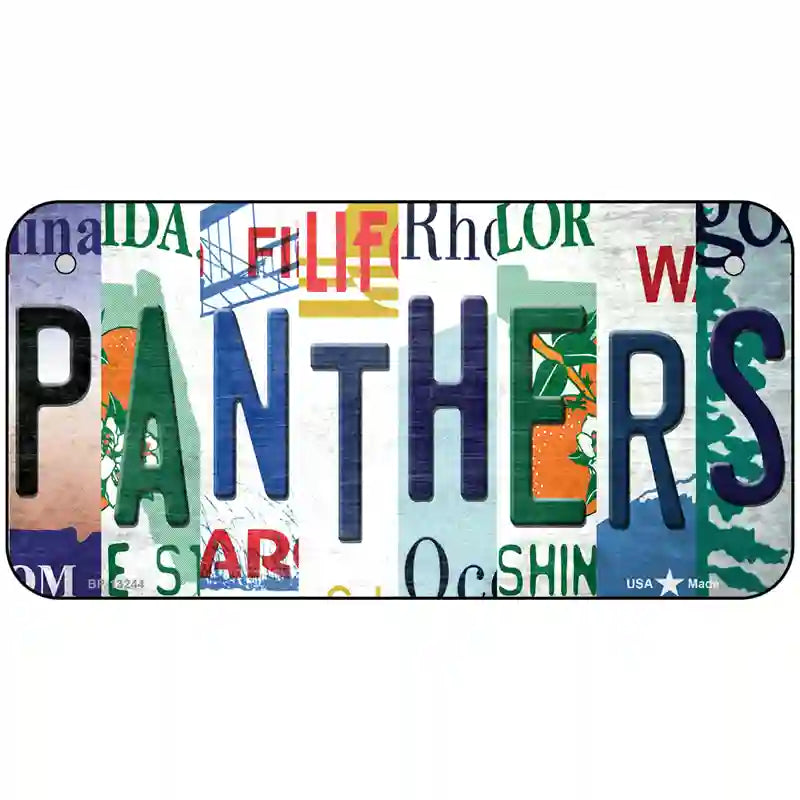 Panthers Strip Art Hockey Novelty Metal License Plate Tag 6" x 3" (BP)