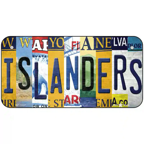 Islanders Strip Art Novelty Metal License Plate Tag 6" x 3" (BP)