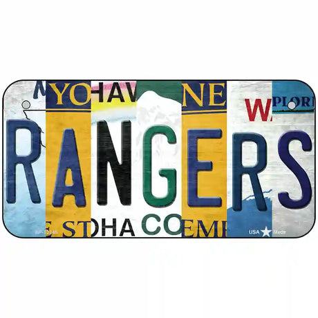 Rangers Strip Art Hockey Novelty Metal License Plate Tag 6" x 3" (BP)