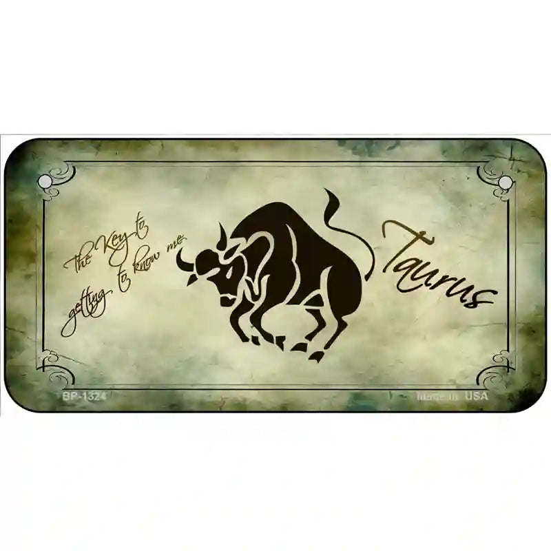 Taurus Zodiac Novelty Metal License Plate 6" x 3" (BP)