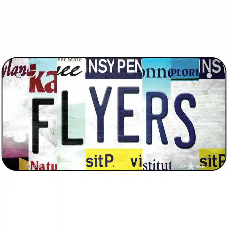 Flyers Strip Art Novelty Metal License Plate Tag 6" x 3" (BP)