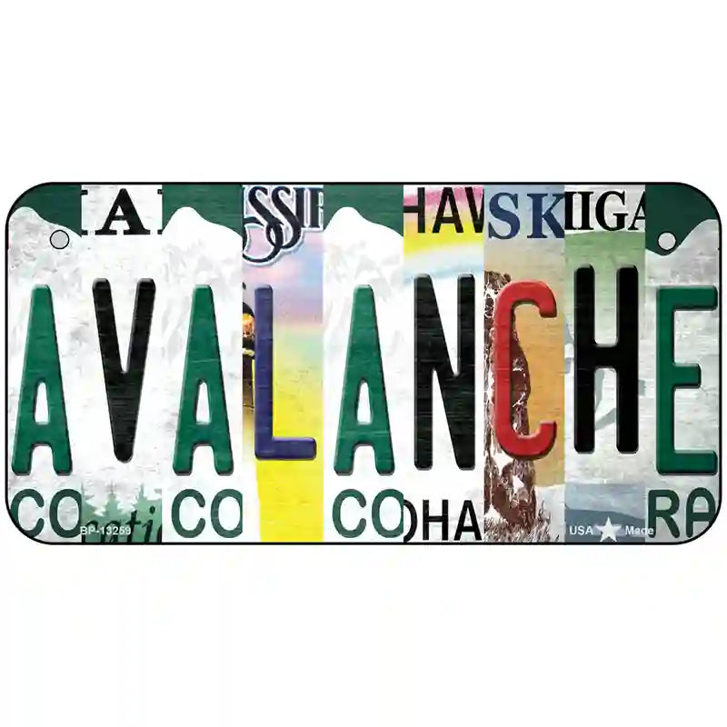 Avalanche Strip Art Novelty Metal License Plate Tag 6" x 3" (BP)