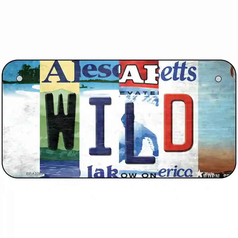 Wild Strip Art Novelty Metal License Plate Tag 6" x 3" (BP)