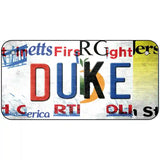 Duke Strip Art Novelty Metal License Plate Tag 6" x 3" (BP)