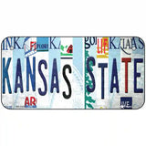 Kansas State Strip Art Novelty Metal License Plate Tag 6" x 3" (BP)