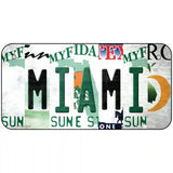 Miami Strip Art Novelty Metal License Plate Tag 6" x 3" (BP)