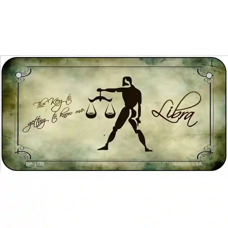 Libra Zodiac Novelty Metal License Plate 6" x 3" (BP)