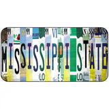 Mississippi State Strip Art Novelty Metal License Plate Tag 6" x 3" (BP)