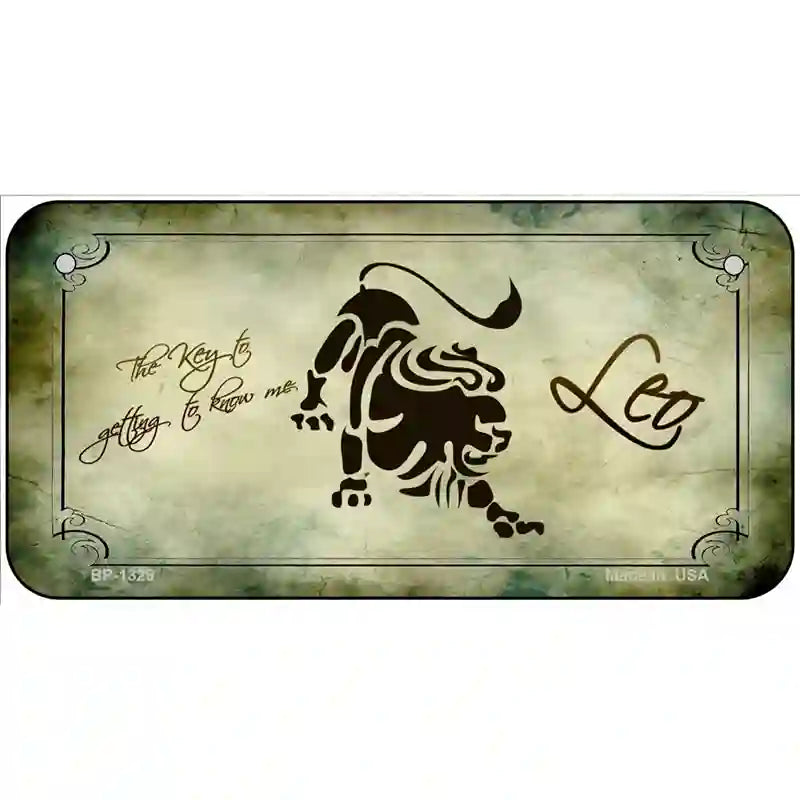 Leo Zodiac Novelty Metal License Plate 6" x 3" (BP)