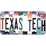 Texas Tech Strip Art Novelty Metal License Plate Tag 6" x 3" (BP)