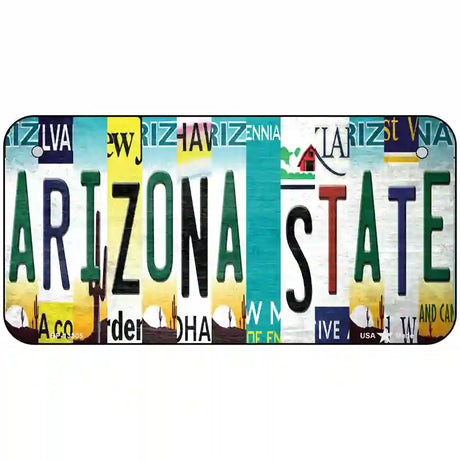 Arizona State Strip Art Novelty Metal License Plate Tag 6" x 3" (BP)