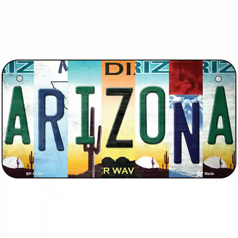 Arizona Strip Art Novelty Metal License Plate Tag 6" x 3" (BP)