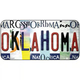 Oklahoma Strip Art Novelty Metal License Plate Tag 6" x 3" (BP)