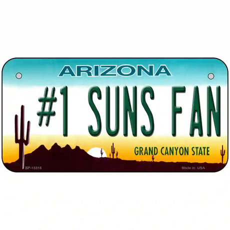 Number 1 Suns Fan Novelty Metal License Plate Tag 6" x 3" (BP)