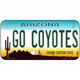 Go Coyotes Novelty Metal License Plate Tag 6" x 3" (BP)