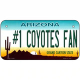 Number 1 Coyotes Fan Novelty Metal License Plate Tag 6" x 3" (BP)