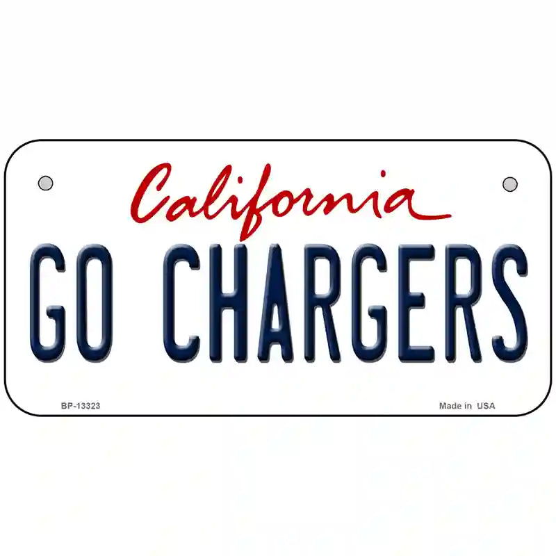 Go Chargers Novelty Metal License Plate Tag 6" x 3" (BP)