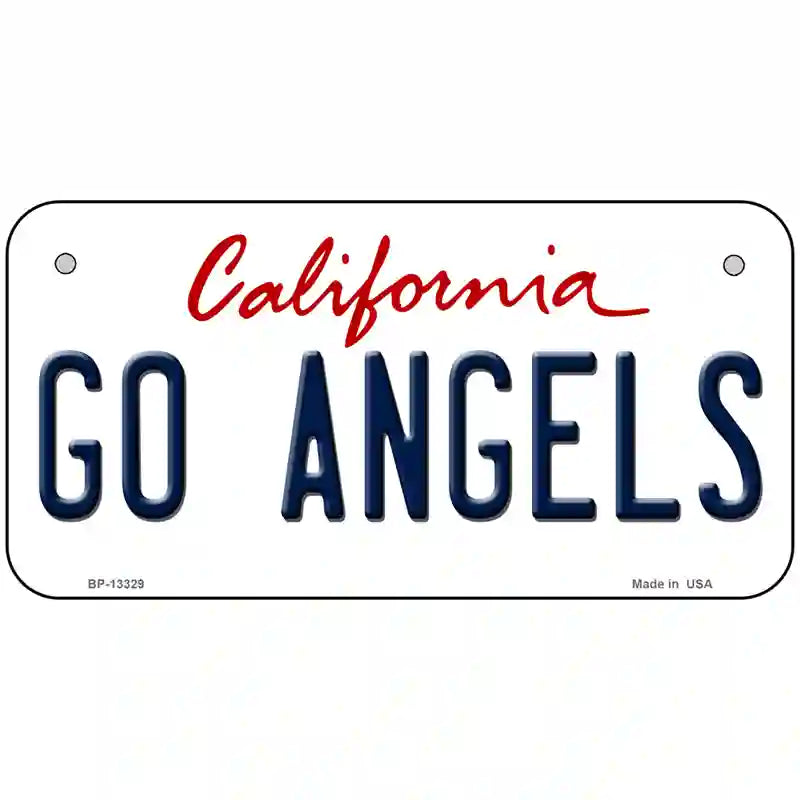 Go Angels Novelty Metal License Plate Tag 6" x 3" (BP)