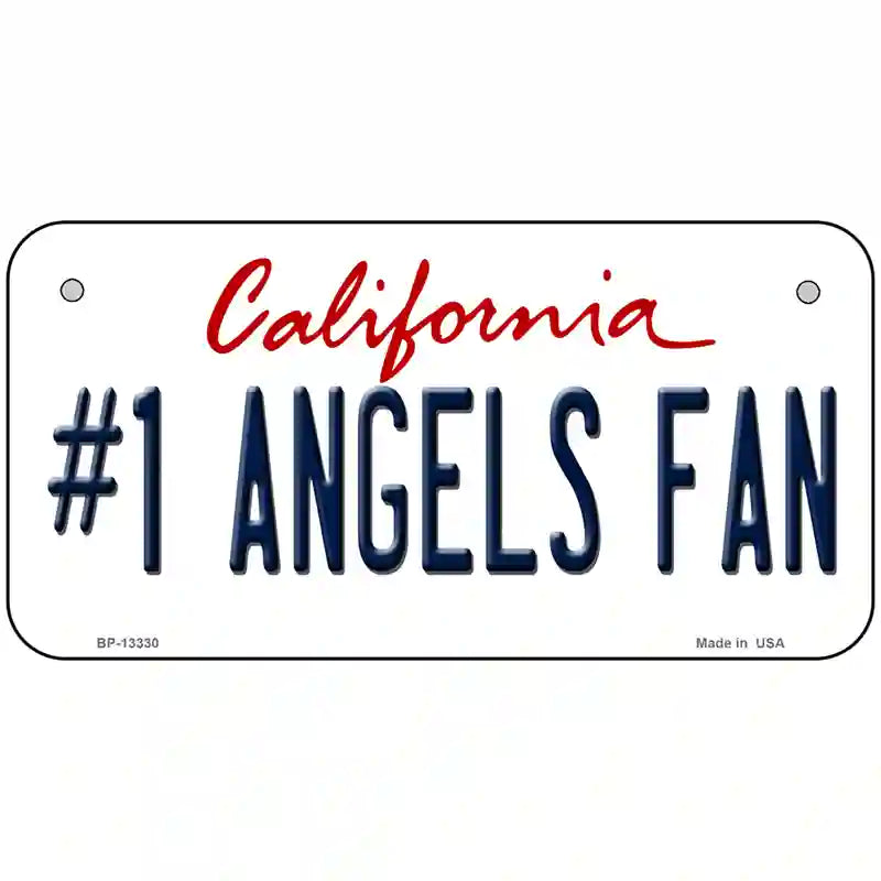 Number 1 Angels Fan Novelty Metal License Plate Tag 6" x 3" (BP)