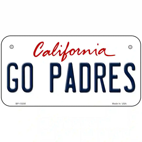 Go Padres Novelty Metal License Plate Tag 6" x 3" (BP)