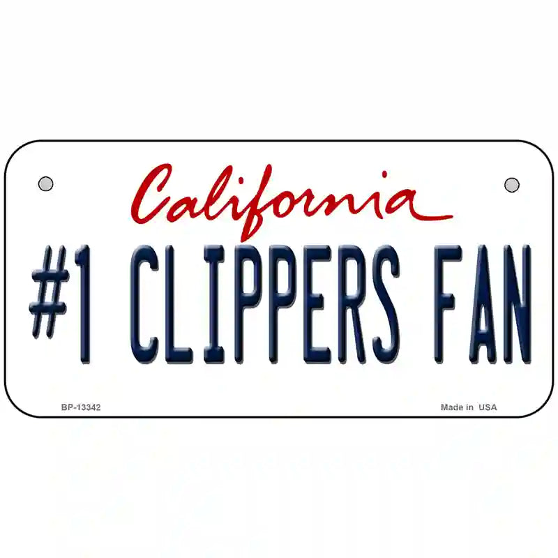 Number 1 Clippers Fan Novelty Metal License Plate Tag 6" x 3" (BP)