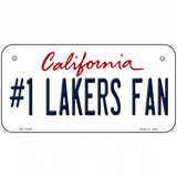 Number 1 Lakers Fan Novelty Metal License Plate Tag 6" x 3" (BP)