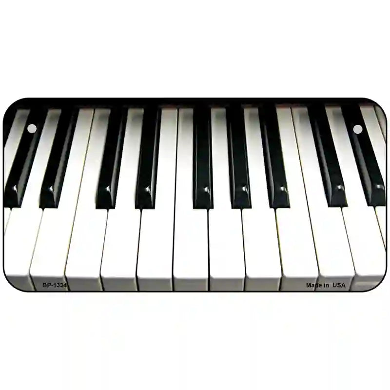 Piano Key board Novelty Metal License Plate 6" x 3" (BP)