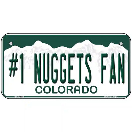 Number 1 Nuggets Fan Novelty Metal License Plate Tag 6" x 3" (BP)