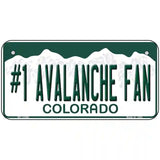 Number 1 Avalanche Fan Novelty Metal License Plate Tag 6" x 3" (BP)