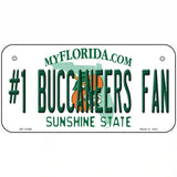 Number 1 Buccaneers Fan Novelty Metal License Plate Tag 6" x 3" (BP)