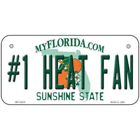 Number 1 Heat Fan Novelty Metal License Plate Tag 6" x 3" (BP)