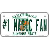 Number 1 Magic Fan Novelty Metal License Plate Tag 6" x 3" (BP)