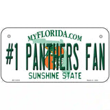 Number 1 Panthers Fan Novelty Metal License Plate Tag 6" x 3" (BP)