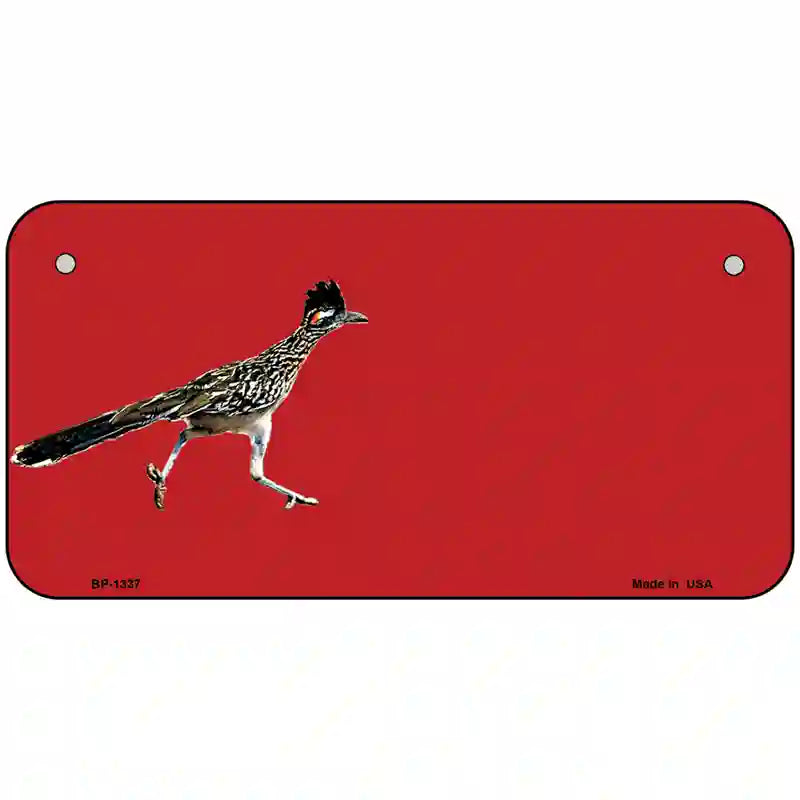 Roadrunner Offset Novelty Metal License Plate 6" x 3" (BP)