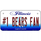 Number 1 Bears Fan Novelty Metal License Plate Tag 6" x 3" (BP)