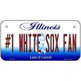 Number 1 White Sox Fan Novelty Metal License Plate Tag 6" x 3" (BP)