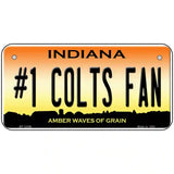 Number 1 Colts Fan Novelty Metal License Plate Tag 6" x 3" (BP)