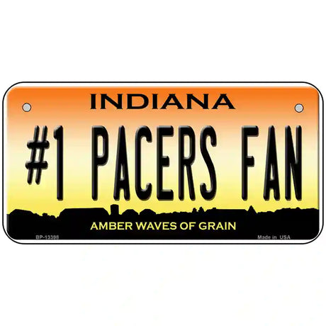 Number 1 Pacers Fan Novelty Metal License Plate Tag 6" x 3" (BP)