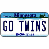 Go Twins Novelty Metal License Plate Tag 6" x 3" (BP)