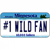 Number 1 Wild Fan Novelty Metal License Plate Tag 6" x 3" (BP)