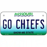 Go Chiefs Novelty Metal License Plate Tag 6" x 3" (BP)