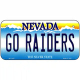 Go Raiders Nevada Novelty Metal License Plate Tag 6" x 3" (BP)