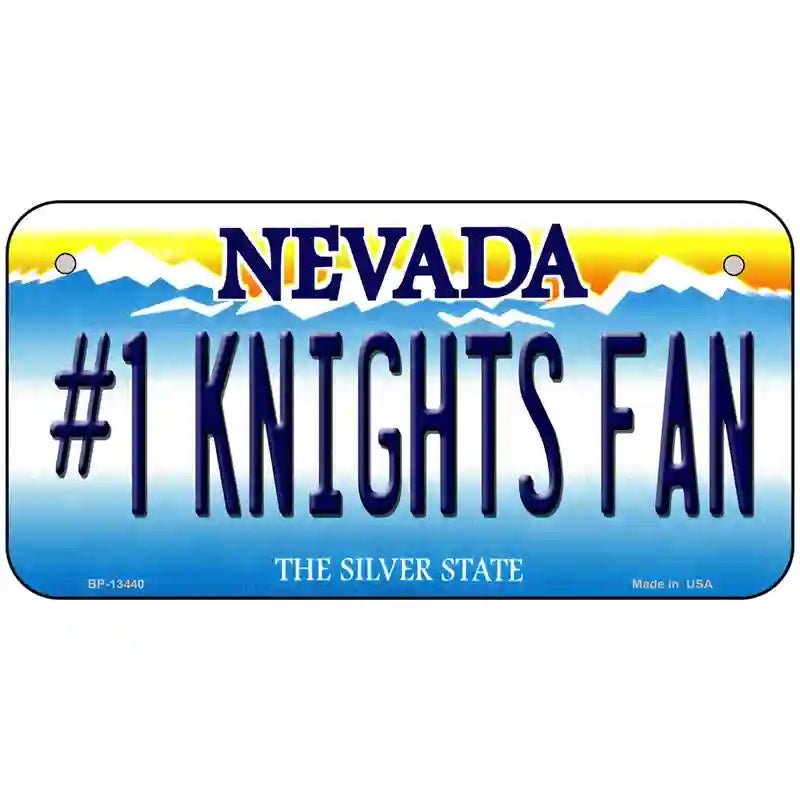 Number 1 Golden Knights Fan Novelty Metal License Plate Tag 6" x 3" (BP)