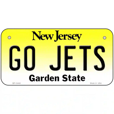 Go Jets Novelty Metal License Plate Tag 6" x 3" (BP)