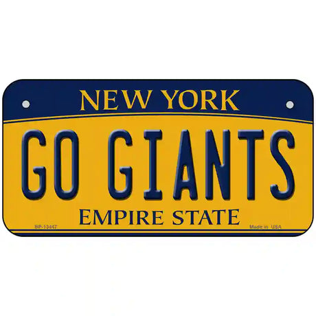 New York Go Giants Novelty Metal License Plate Tag 6" x 3" (BP)