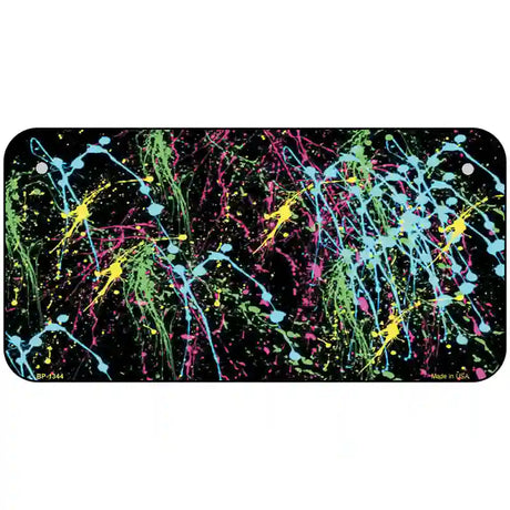 Paint Splashes Novelty Metal License Plate 6" x 3" (BP)