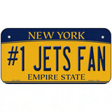 Numbers 1 Jets Fan Novelty Metal License Plate Tag 6" x 3" (BP)