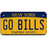 Go Bills Novelty Metal License Plate Tag 6" x 3" (BP)