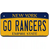 Go Rangers Novelty Metal License Plate Tag 6" x 3" (BP)