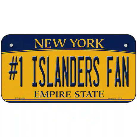 Number 1 Islanders Fan Novelty Metal License Plate Tag 6" x 3" (BP)